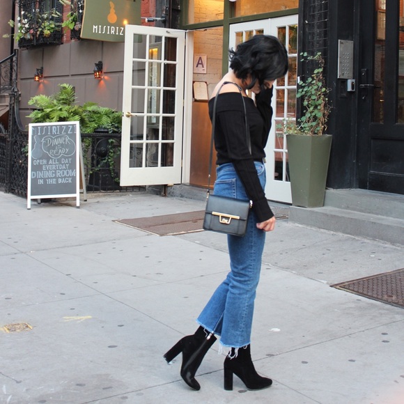 ***SOLD*** Black faux suede ankle booties - Picture 2 of 10